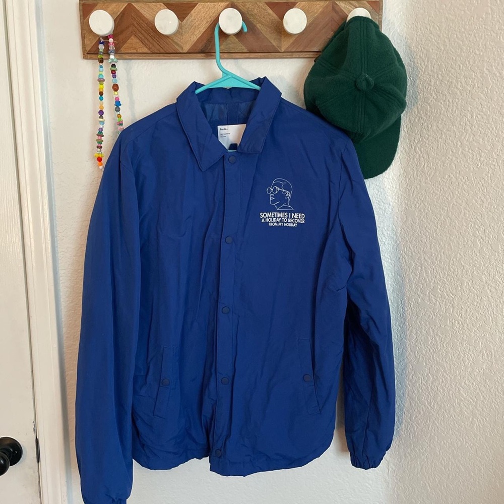 Bershka blue windbreaker
